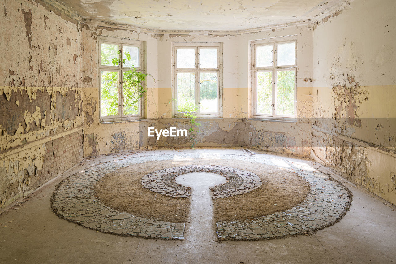 Interior of abandoned house