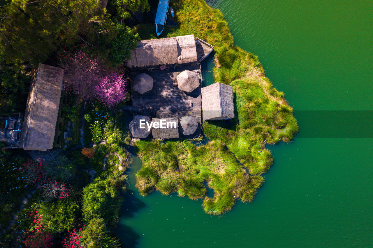 Aerial view of tuyen lam lake da lat city, vietnam.