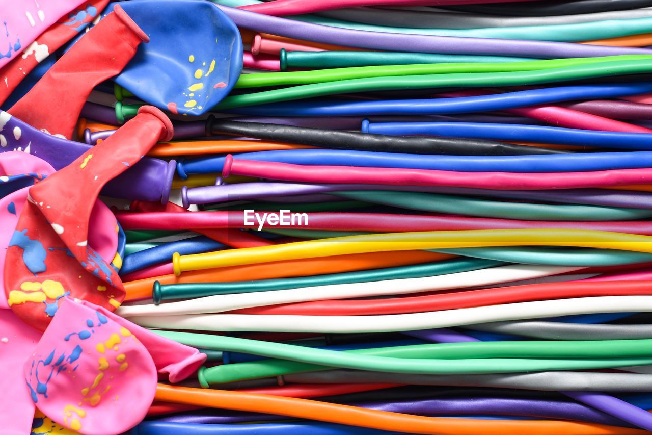 Close-up of multi colored balloons