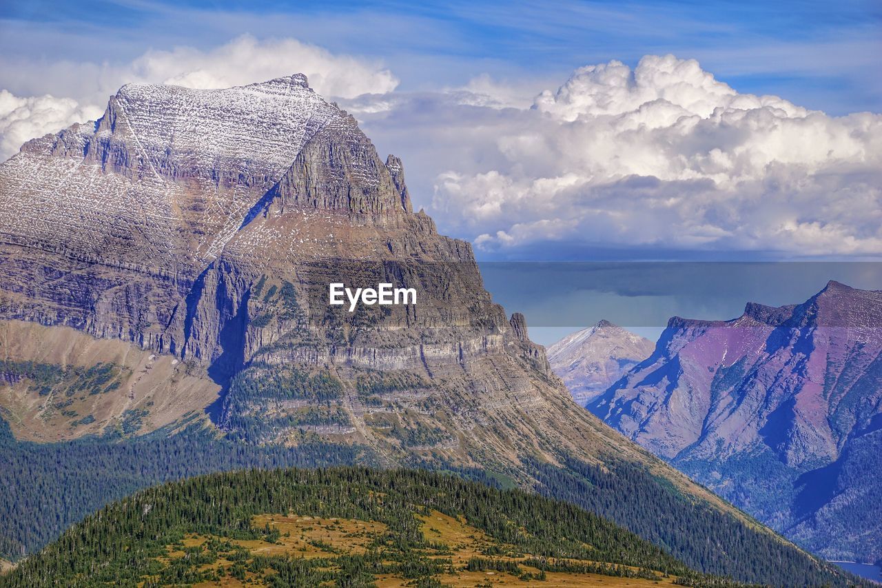 Panoramic view of mountains against sky