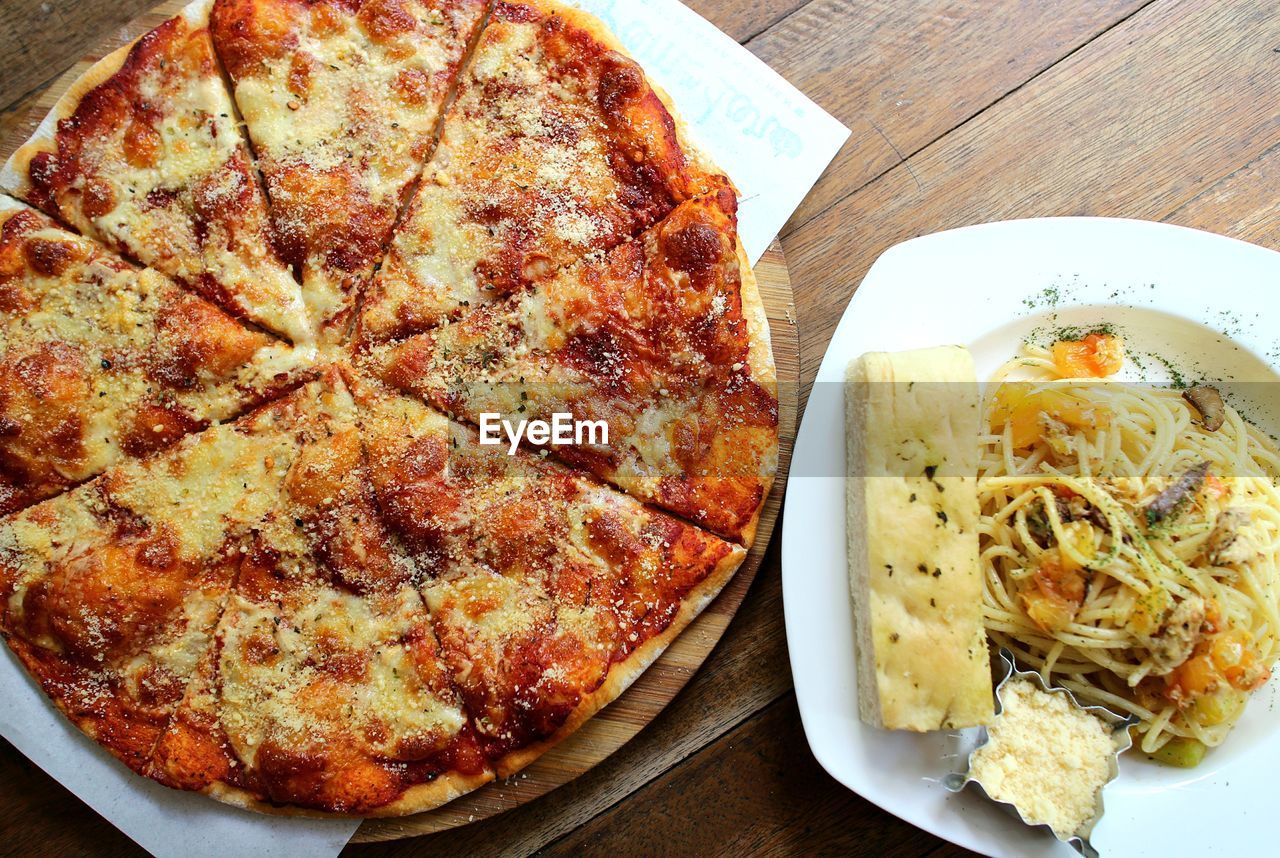 HIGH ANGLE VIEW OF FOOD ON PLATE