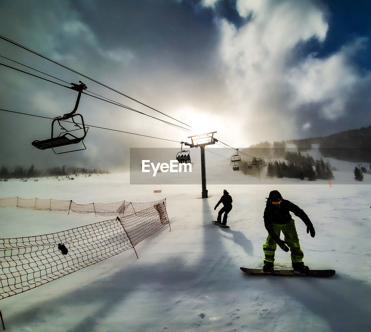 PEOPLE ON SNOW AGAINST SKY