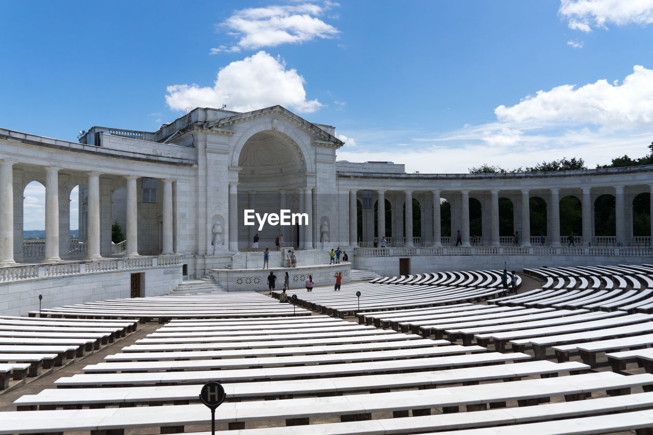 Amphitheater at arlington national cemetery against sky