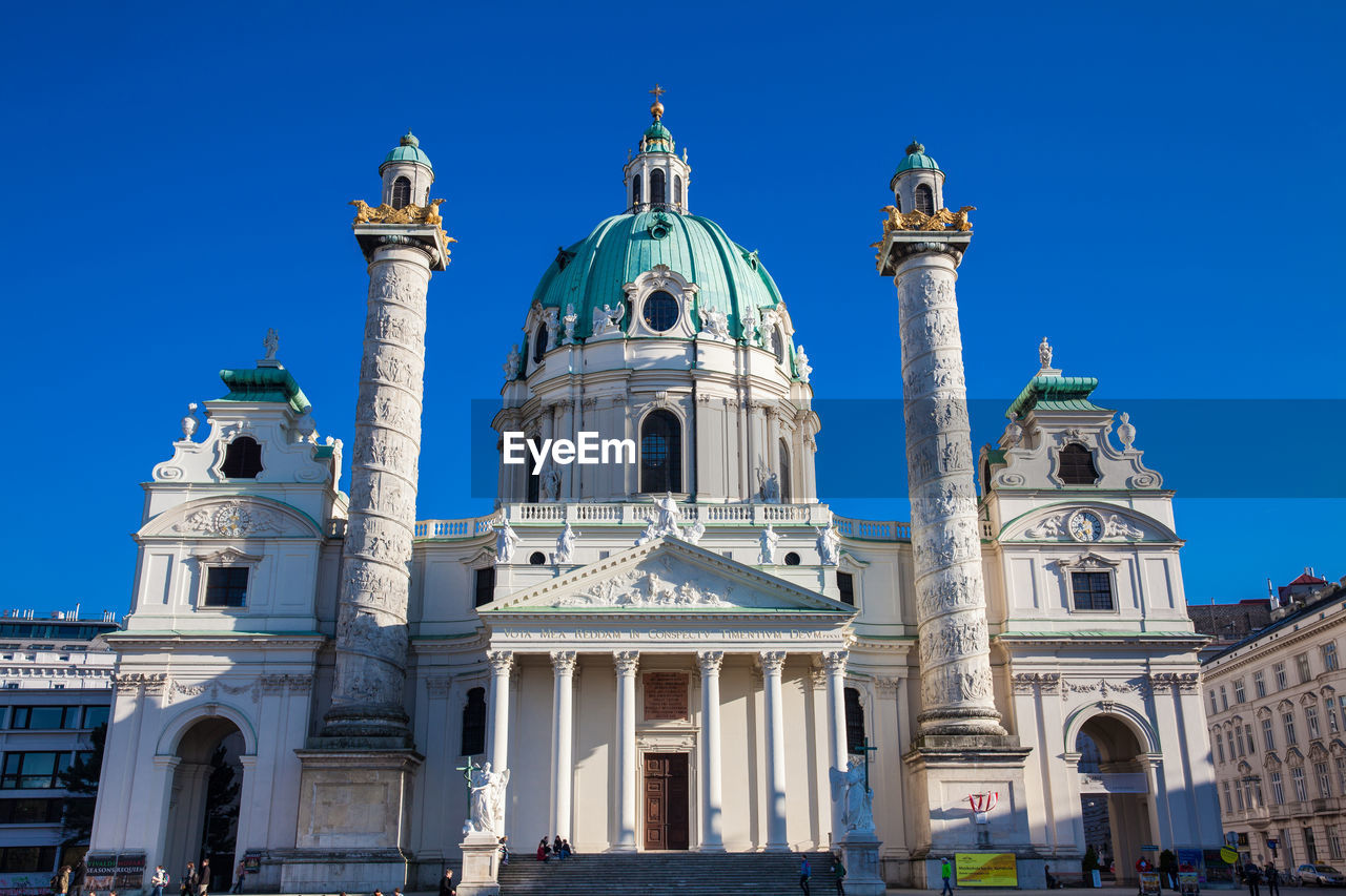 Saint charles church located on the south side of karlsplatz in vienna built on 1737