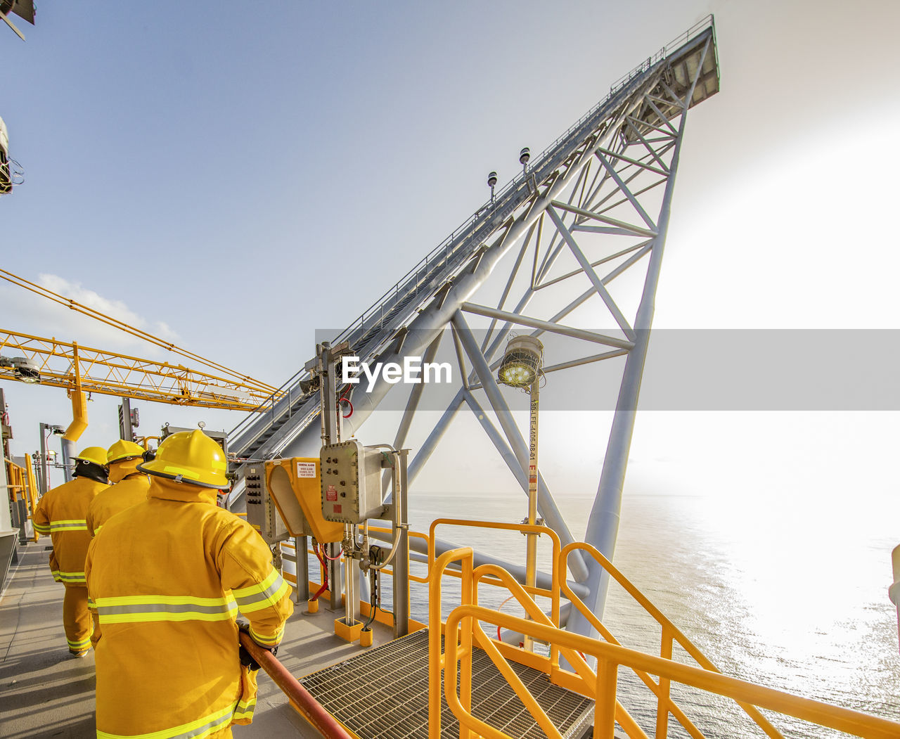 Offshore platform fire drill in the gulf of mexico