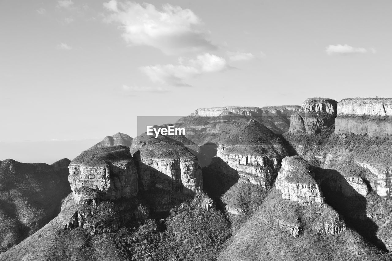 PANORAMIC VIEW OF ROCK FORMATIONS