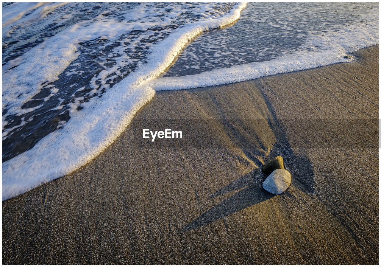 Close-up of sand on beach