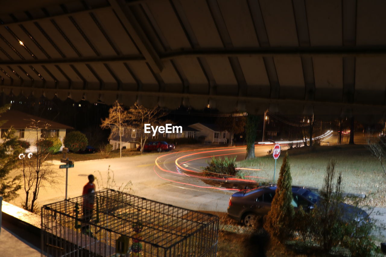 VIEW OF CHRISTMAS LIGHTS AT NIGHT