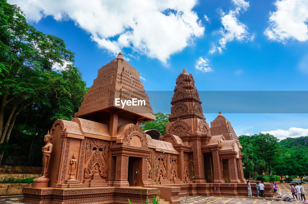 View of temple against cloudy sky