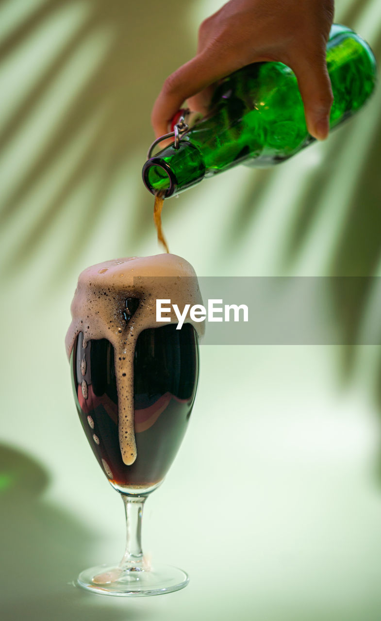 close-up of drink in glass