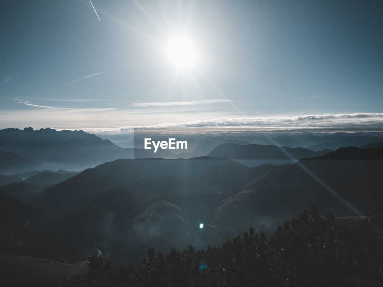 Panoramic view of the bavarian alps