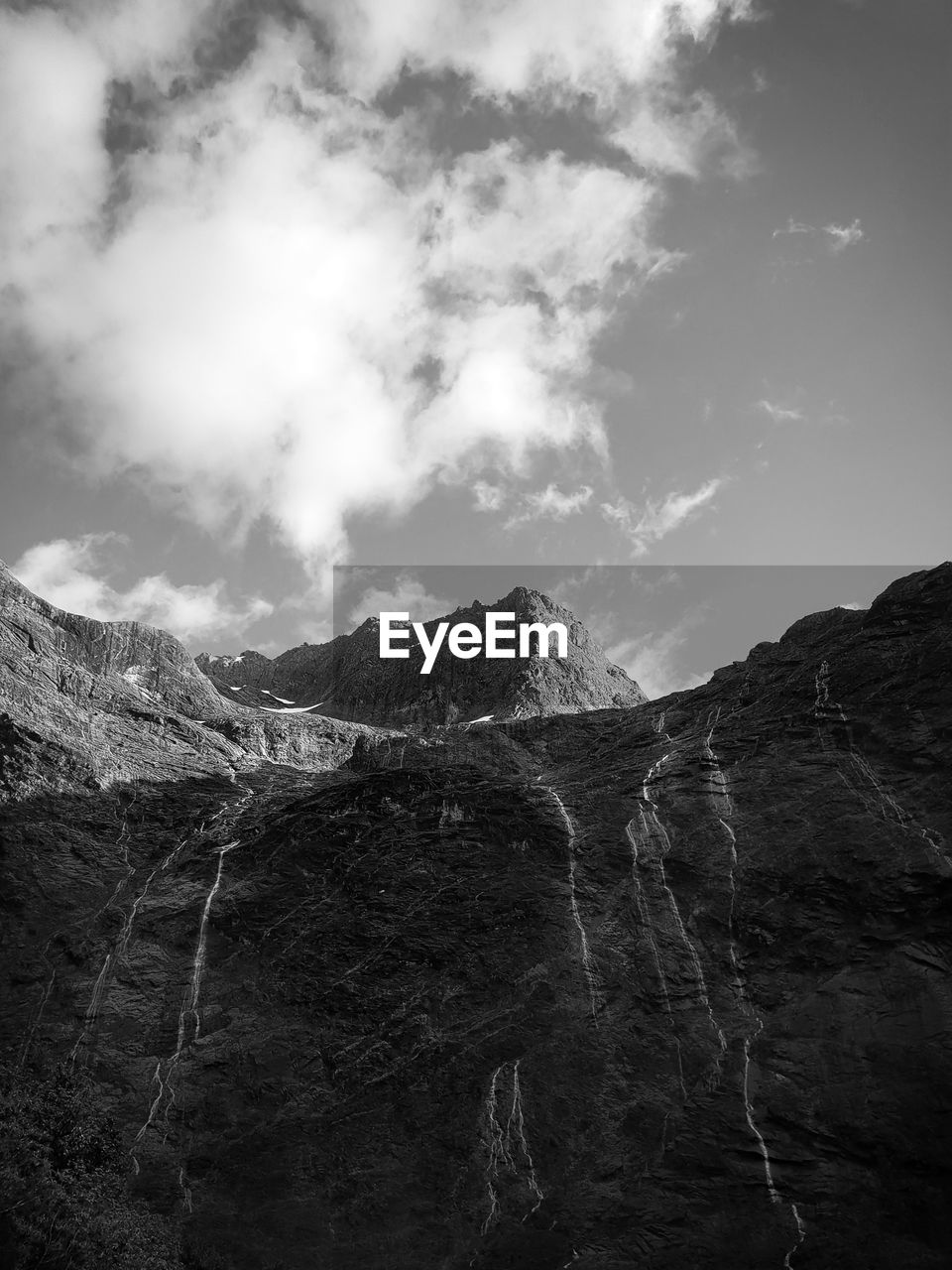 Scenic view of rocky mountains against sky