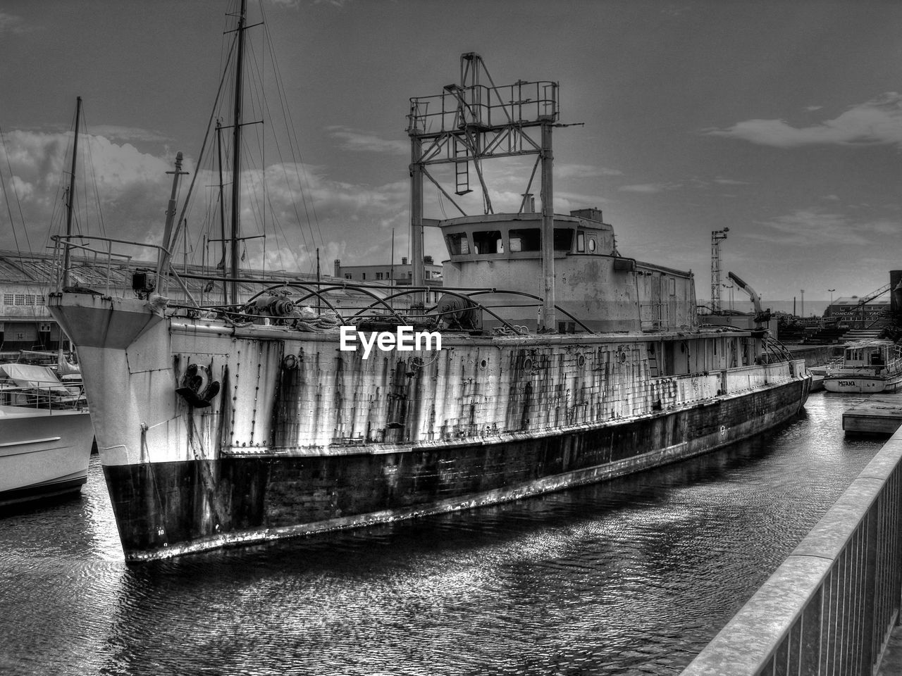 Boats in harbor