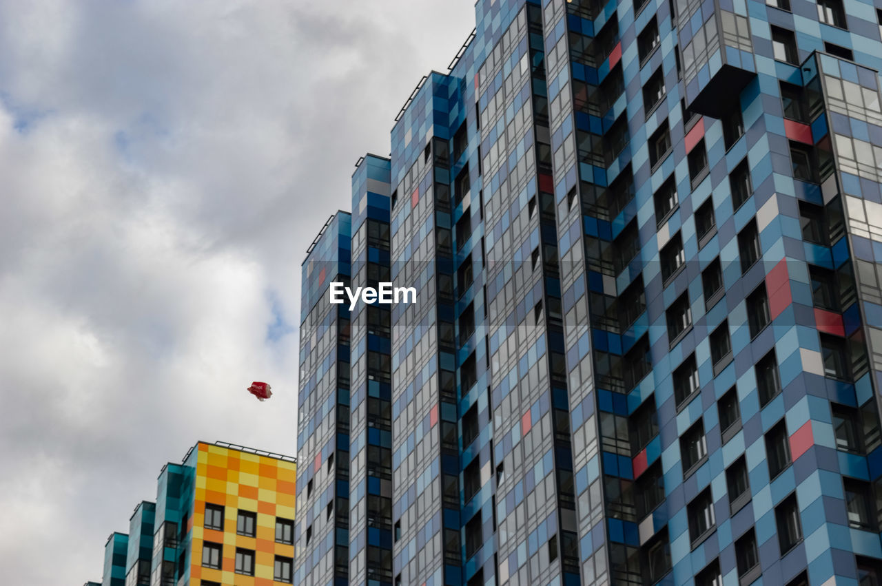 Low angle view of buildings against sky