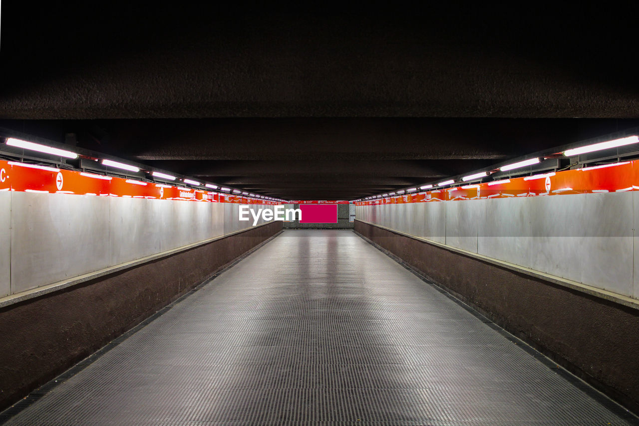 EMPTY ILLUMINATED TUNNEL