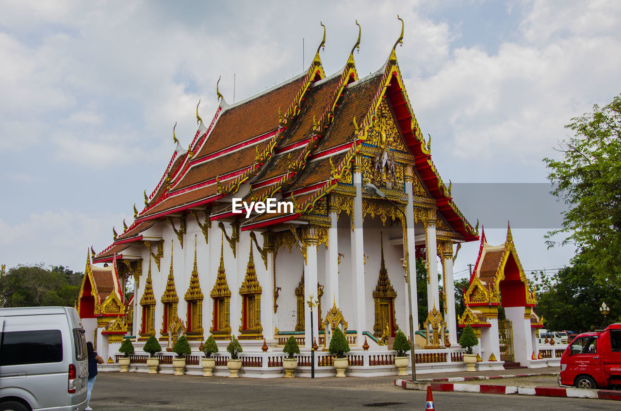 Panoramic view of traditional building against sky