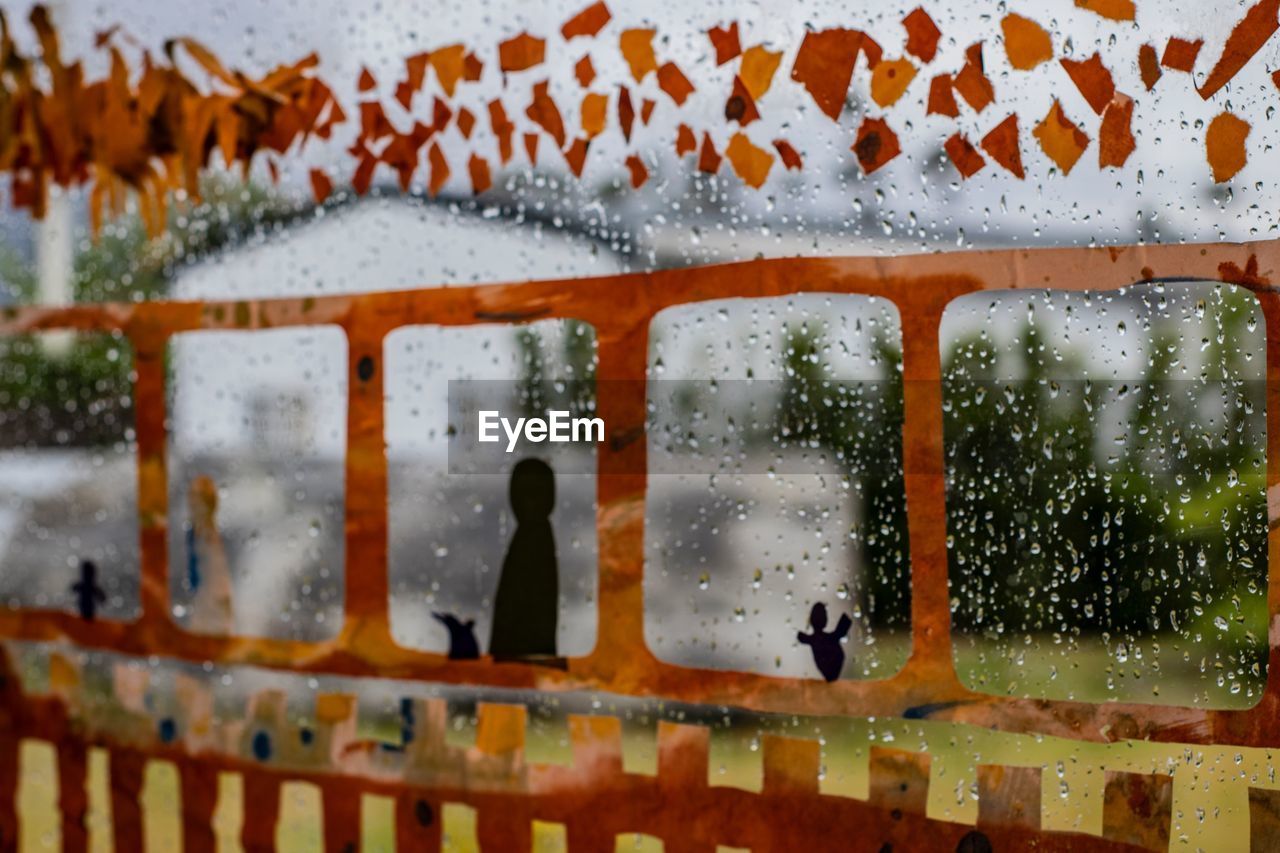 WET GLASS WINDOW OF RAIN