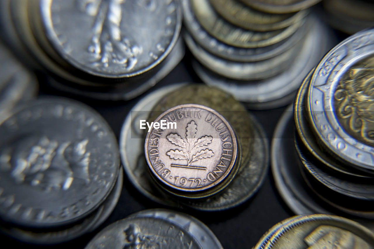 Full frame shot of coins