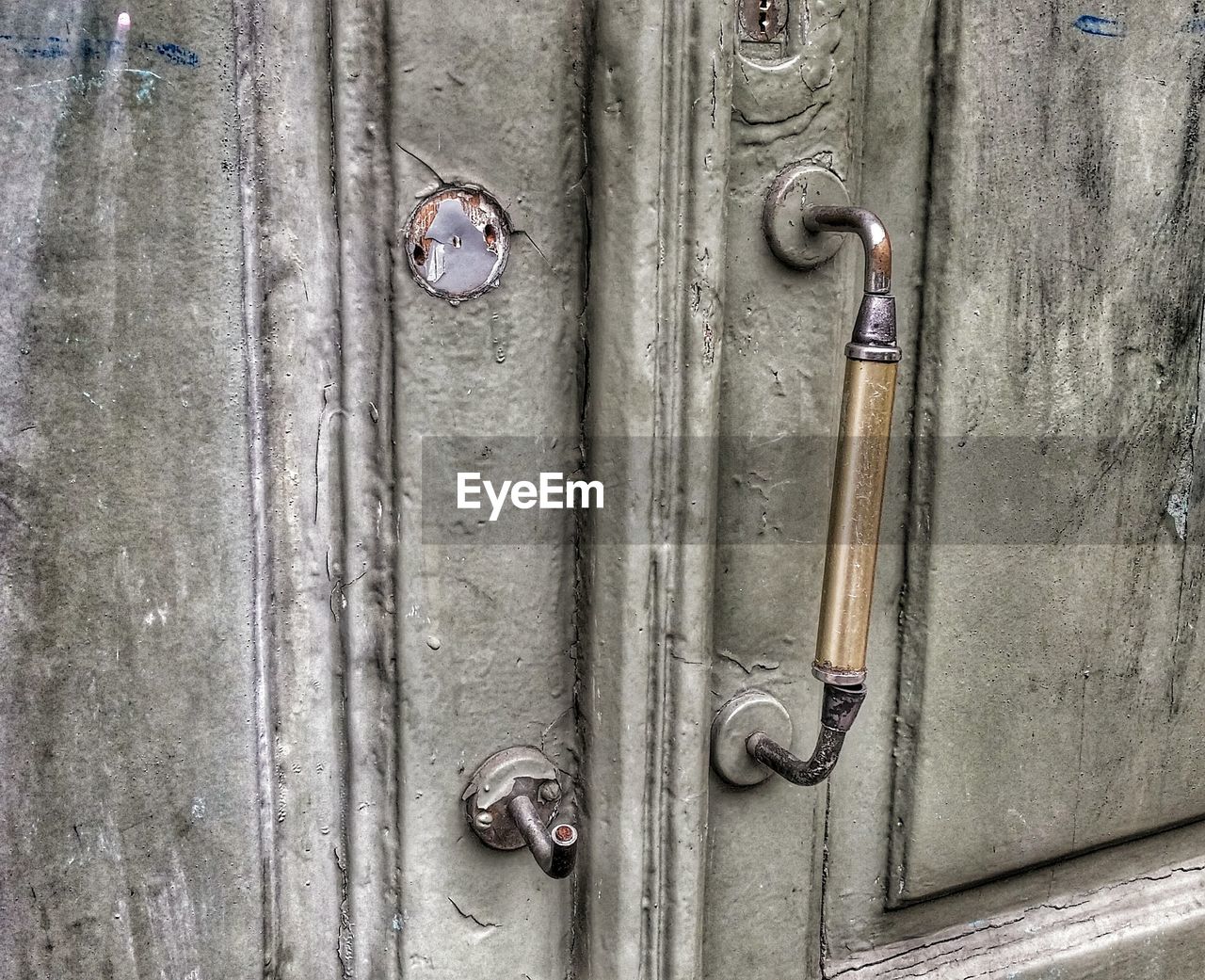 Full frame shot of old house door