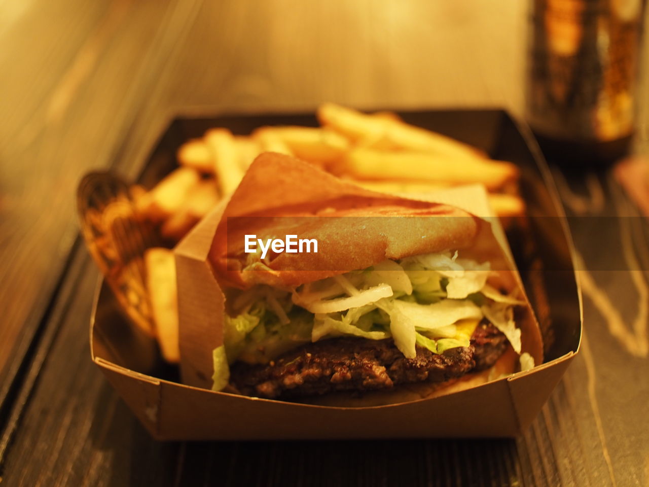 Close-up of food served on table