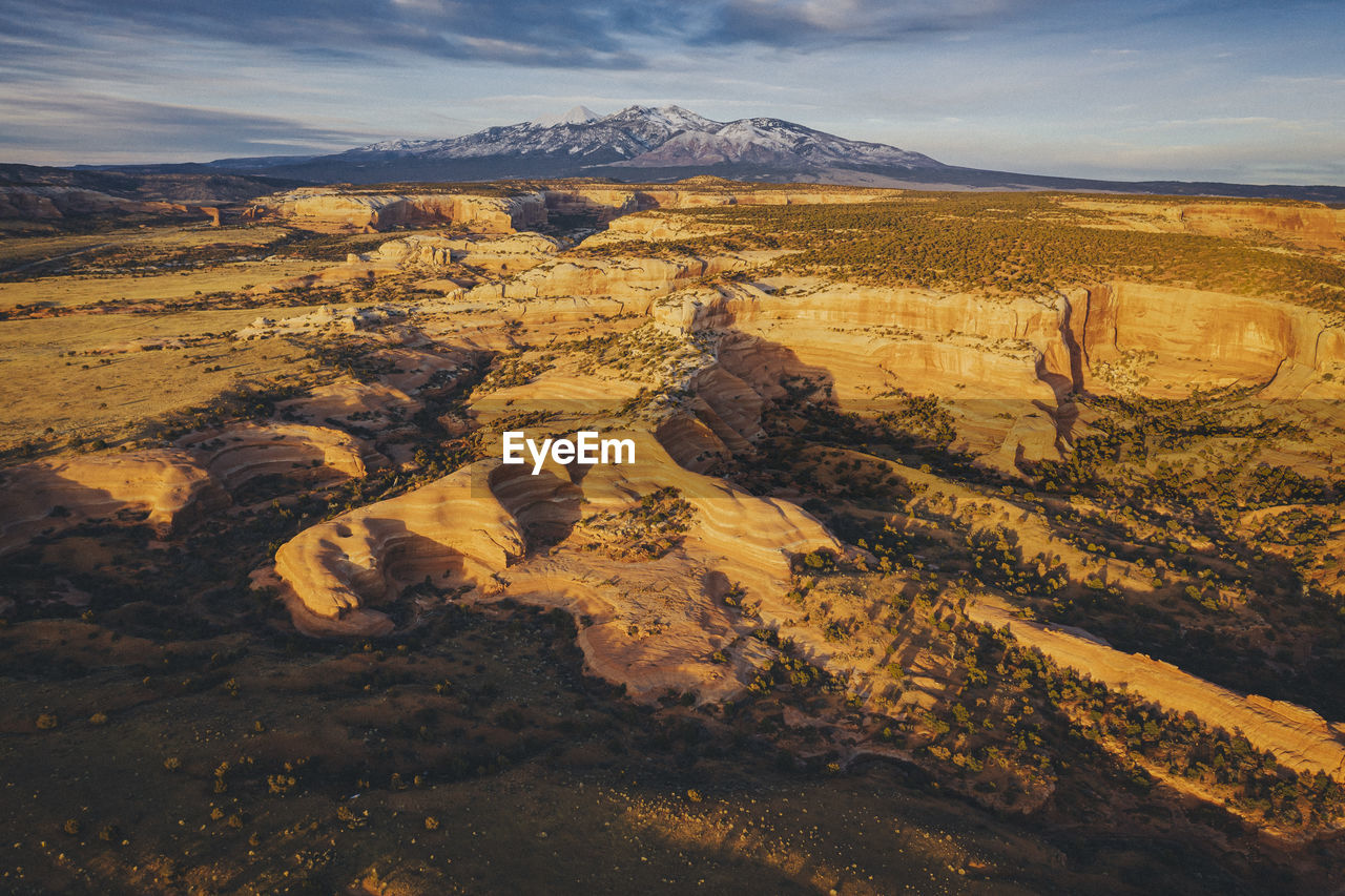 Utah's sandstone landscape from above