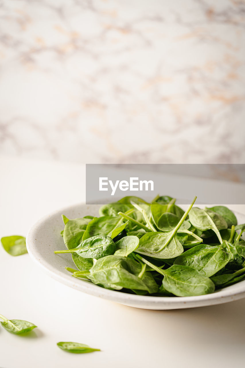 close-up of food in plate on table