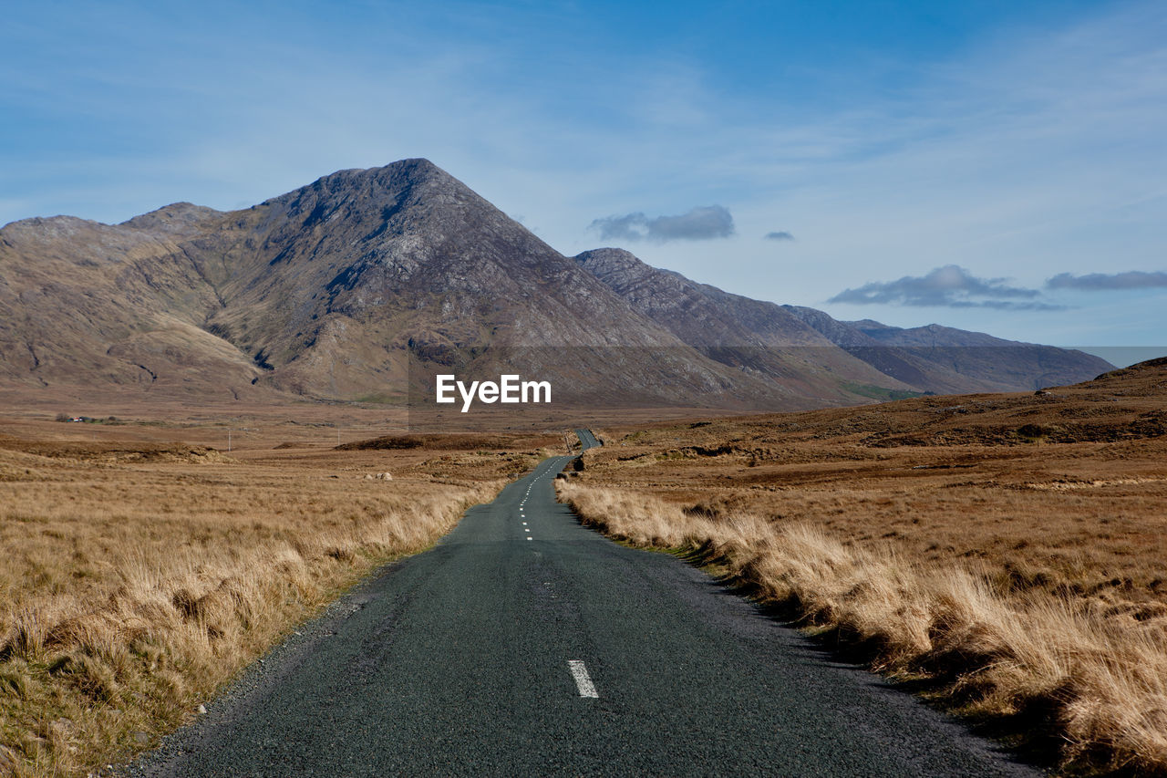 Road amidst mountains against sky