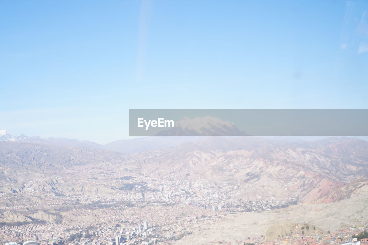 AERIAL VIEW OF MOUNTAINS AGAINST SKY