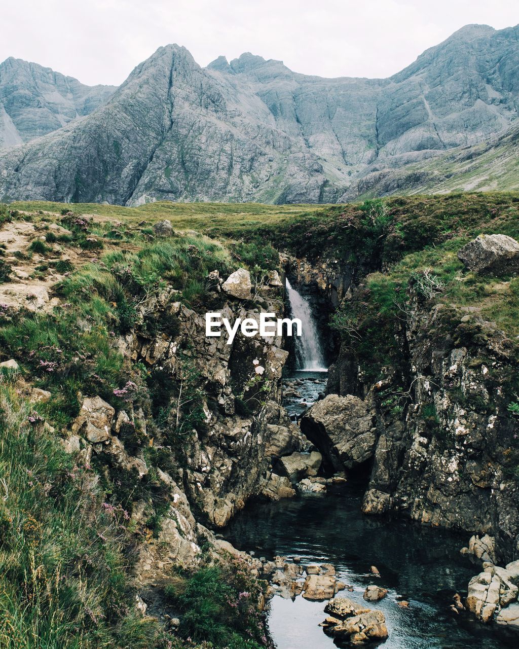 River flowing through rocks