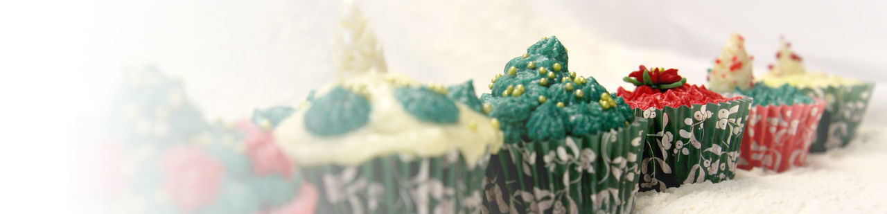 Detail shot of cup cakes