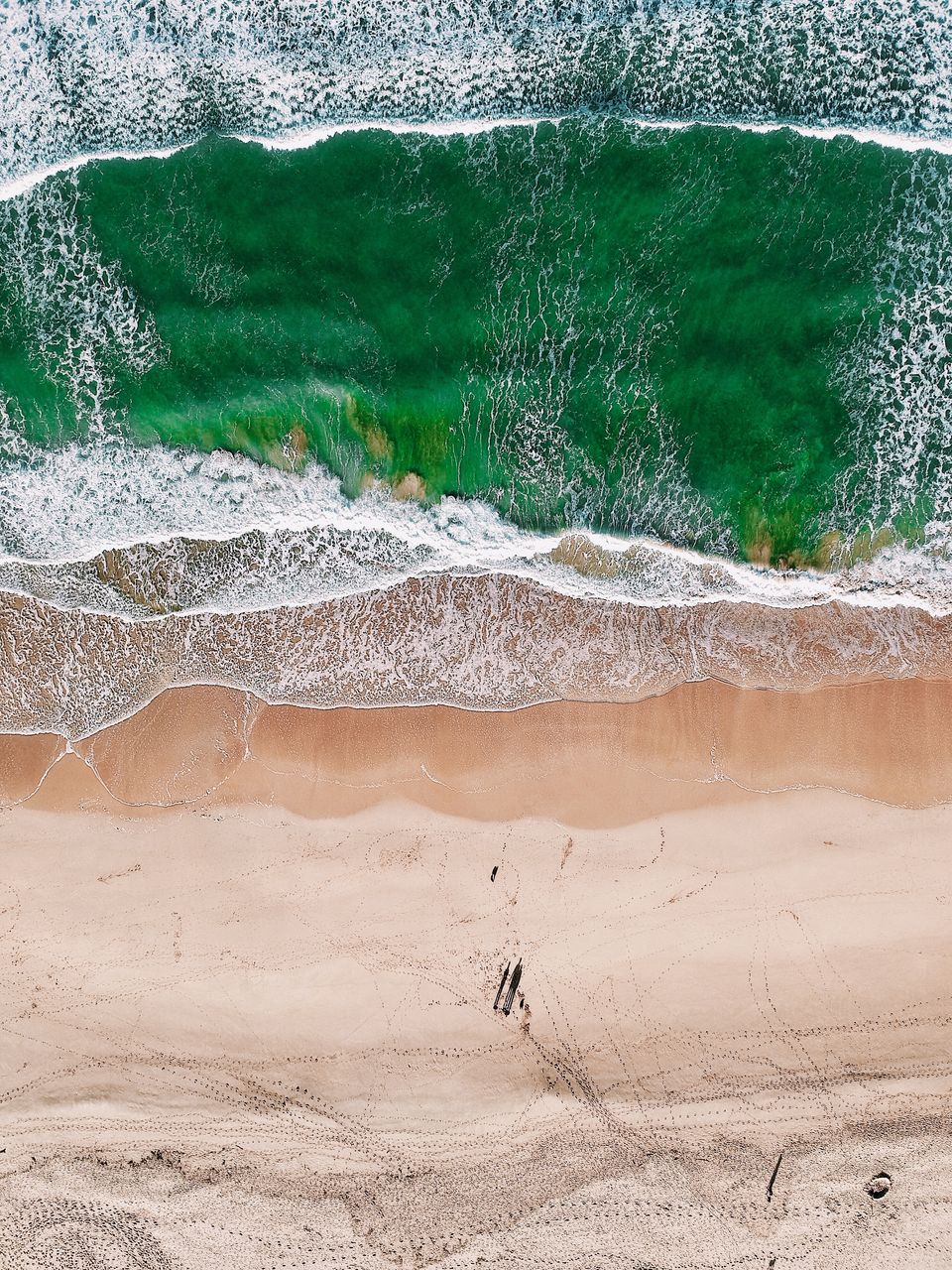 High angle view of sea shore