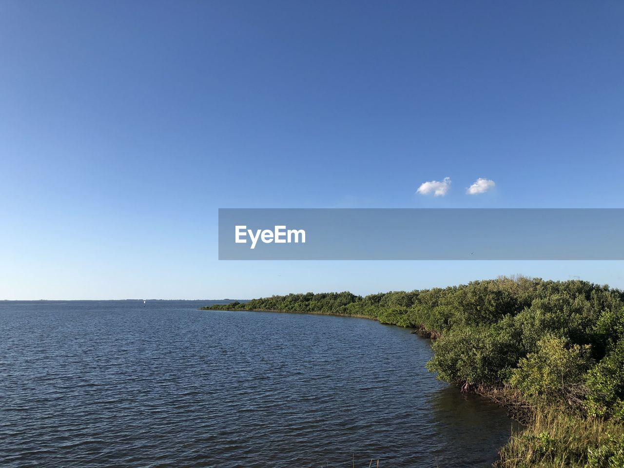 VIEW OF SEA AGAINST CLEAR BLUE SKY