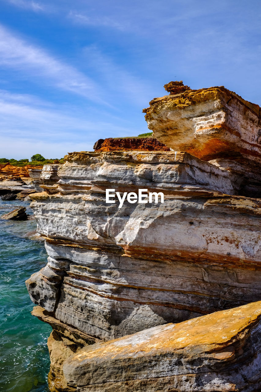 Rock formation against sky