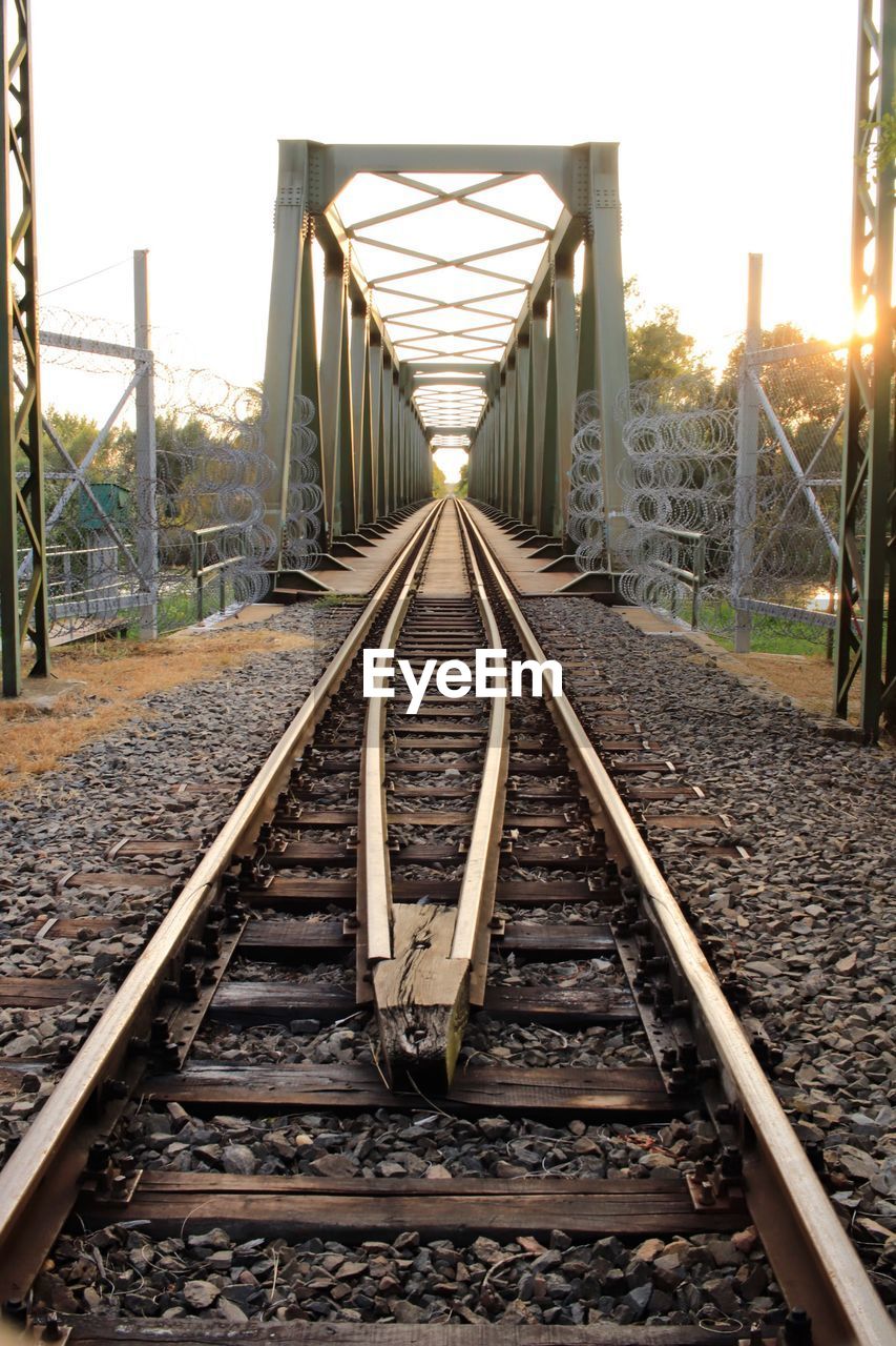 Railway bridge against sky