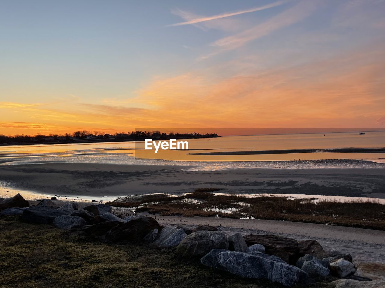 SCENIC VIEW OF SEA DURING SUNSET