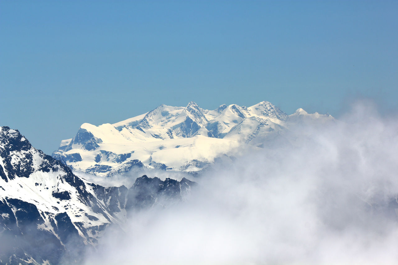 MAJESTIC SNOWCAPPED MOUNTAINS AGAINST SKY