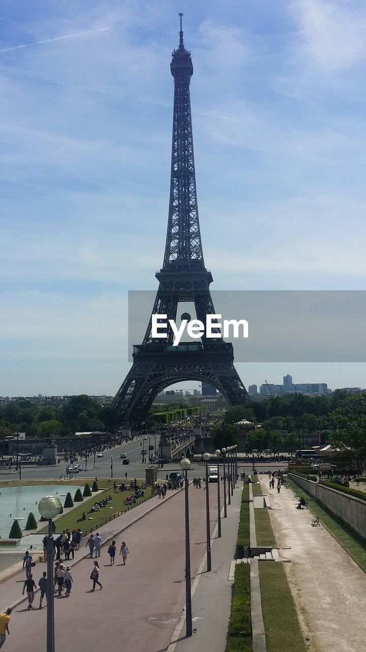 Eiffel tower against sky