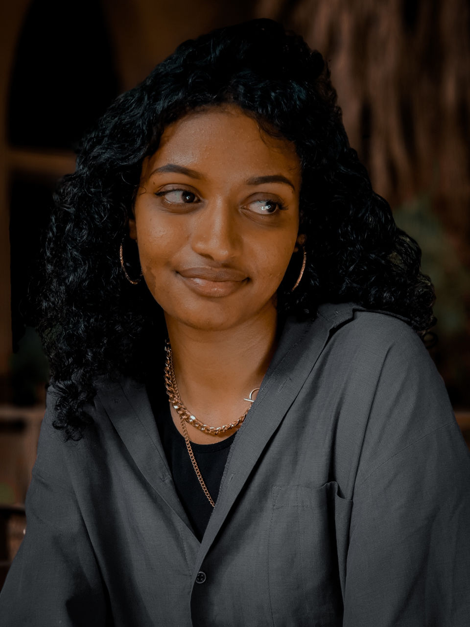 Portrait of smiling woman