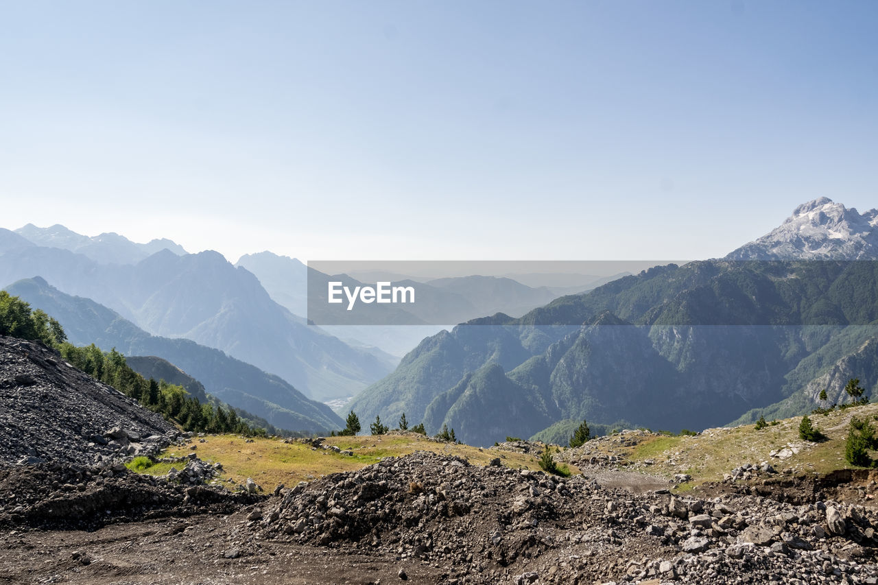 SCENIC VIEW OF MOUNTAIN RANGE AGAINST SKY