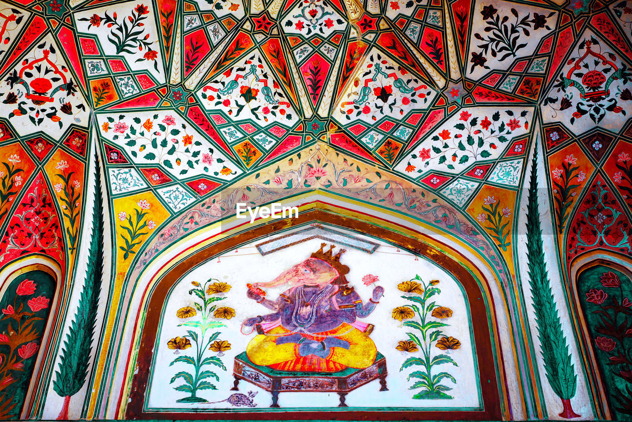 Interior design of temple in jaipur, india