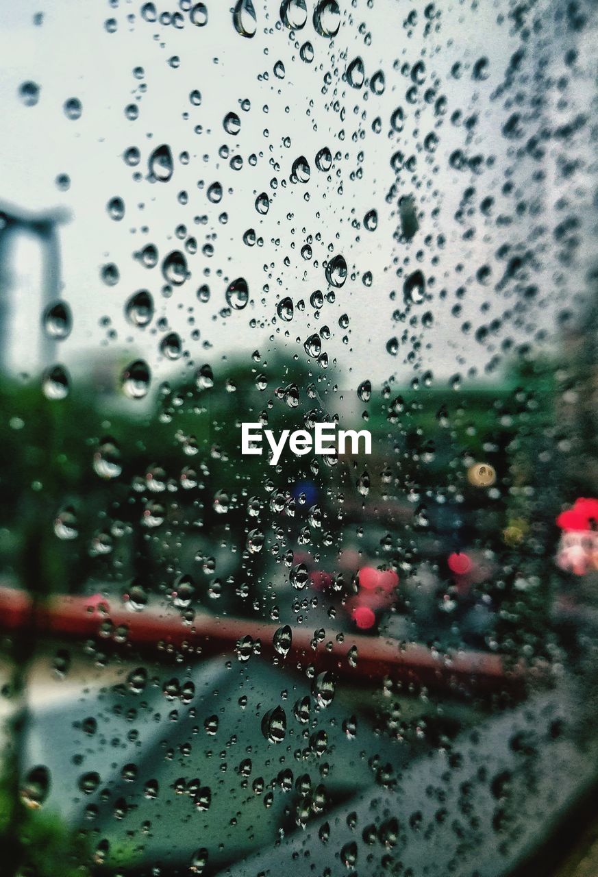 Raindrops on glass window