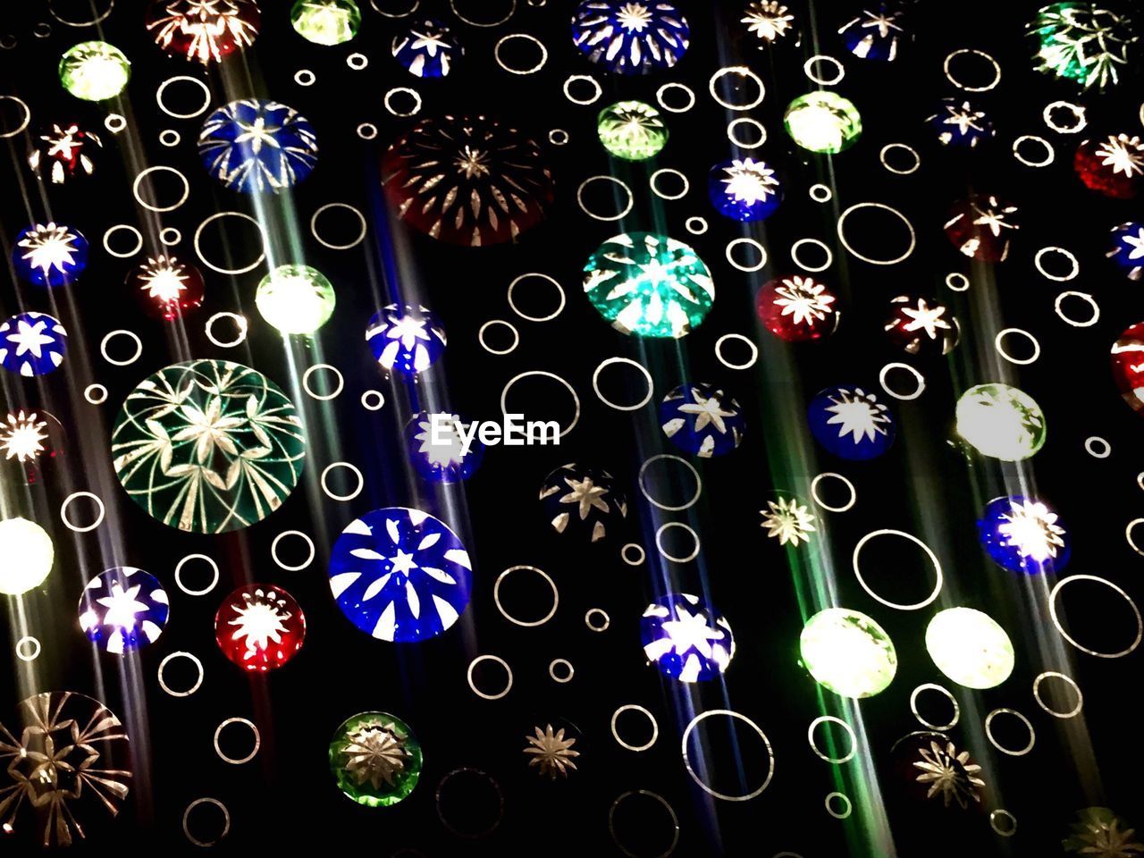 Close-up of illuminated lights in tokyo skytree