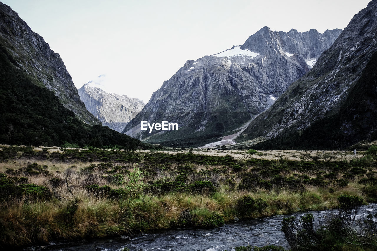 SCENIC VIEW OF MOUNTAIN RANGE AND SCENERY