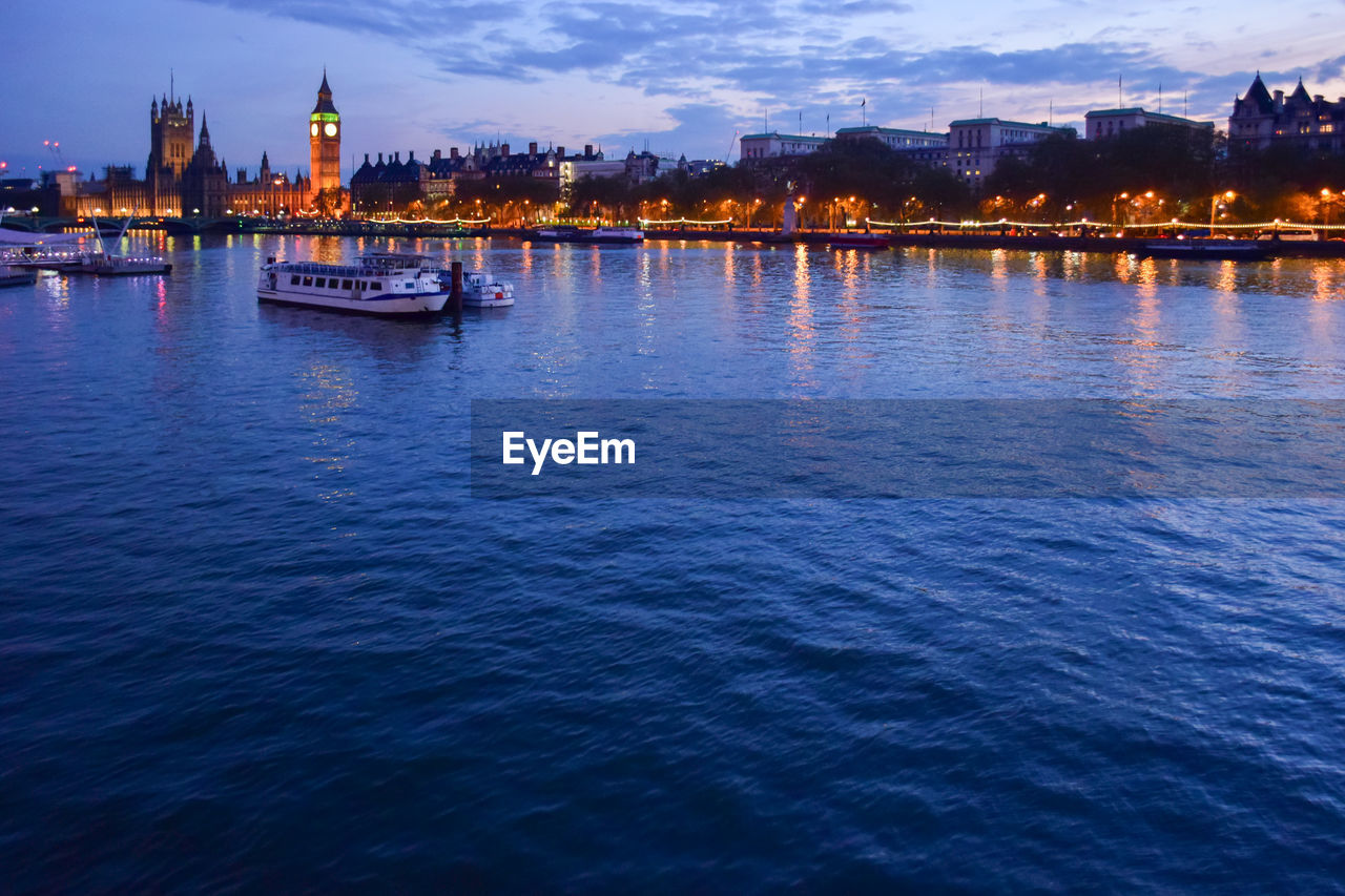 VIEW OF ILLUMINATED CITYSCAPE