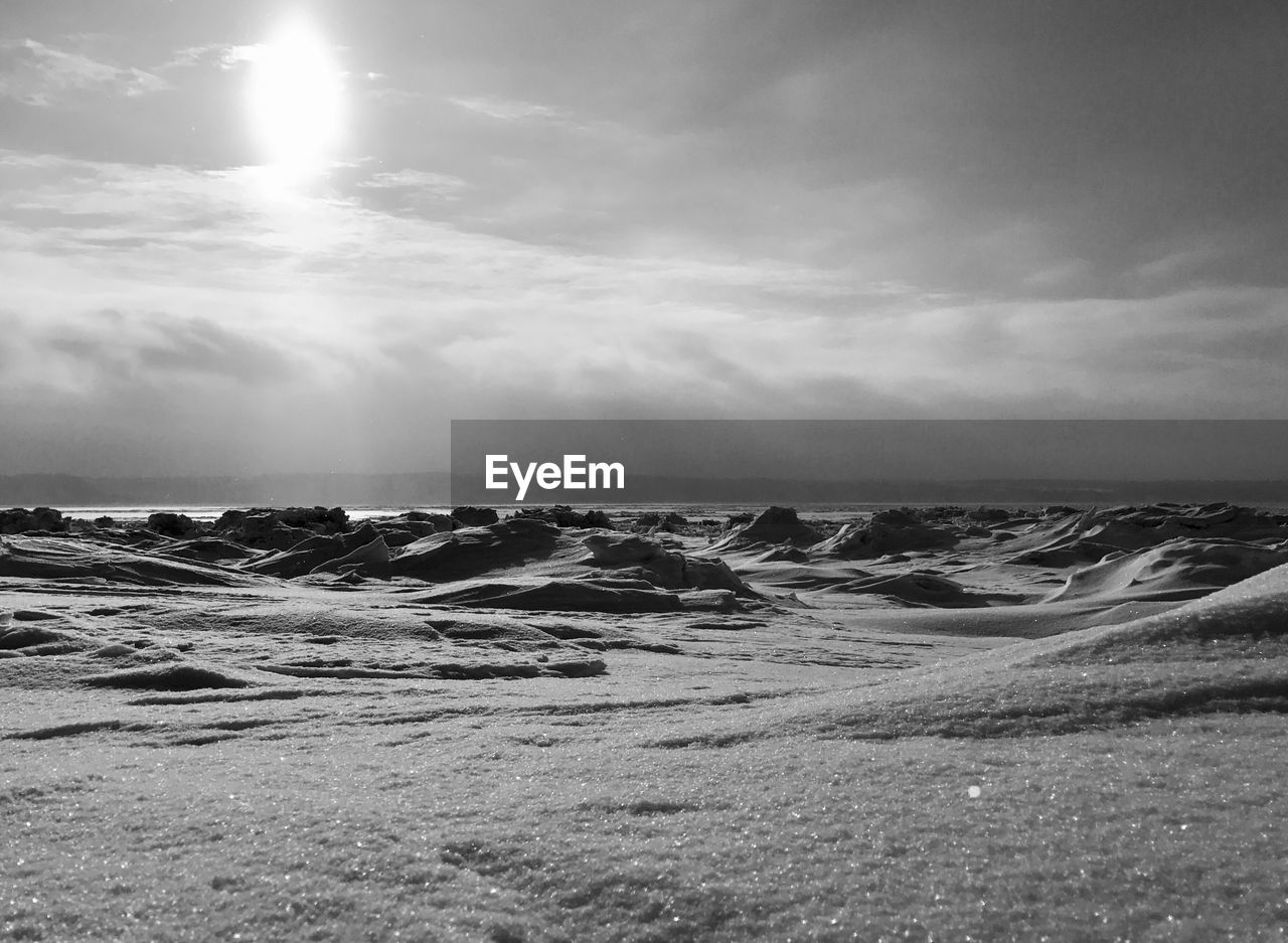 PANORAMIC VIEW OF BEACH AGAINST SKY