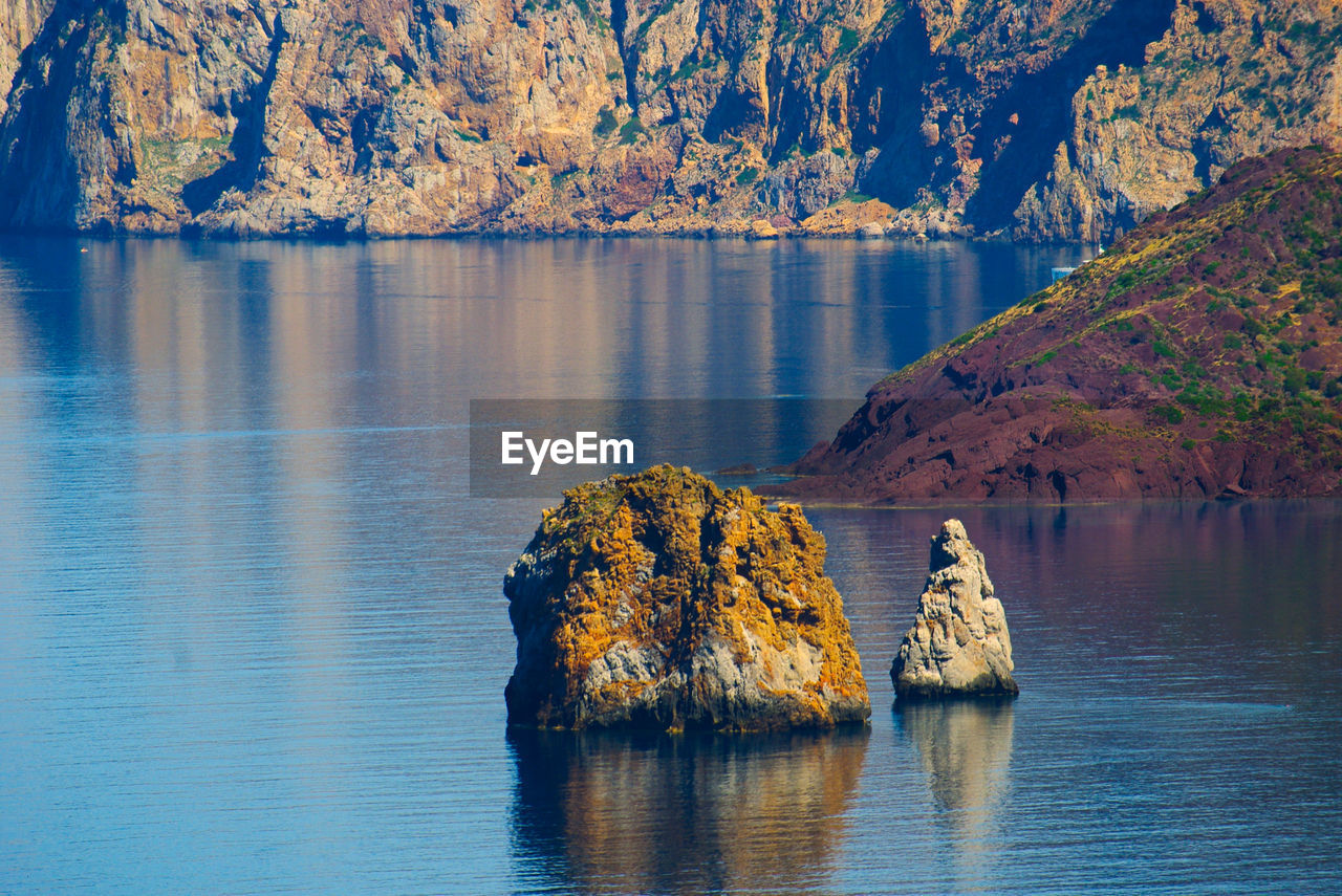 Rock formations by sea