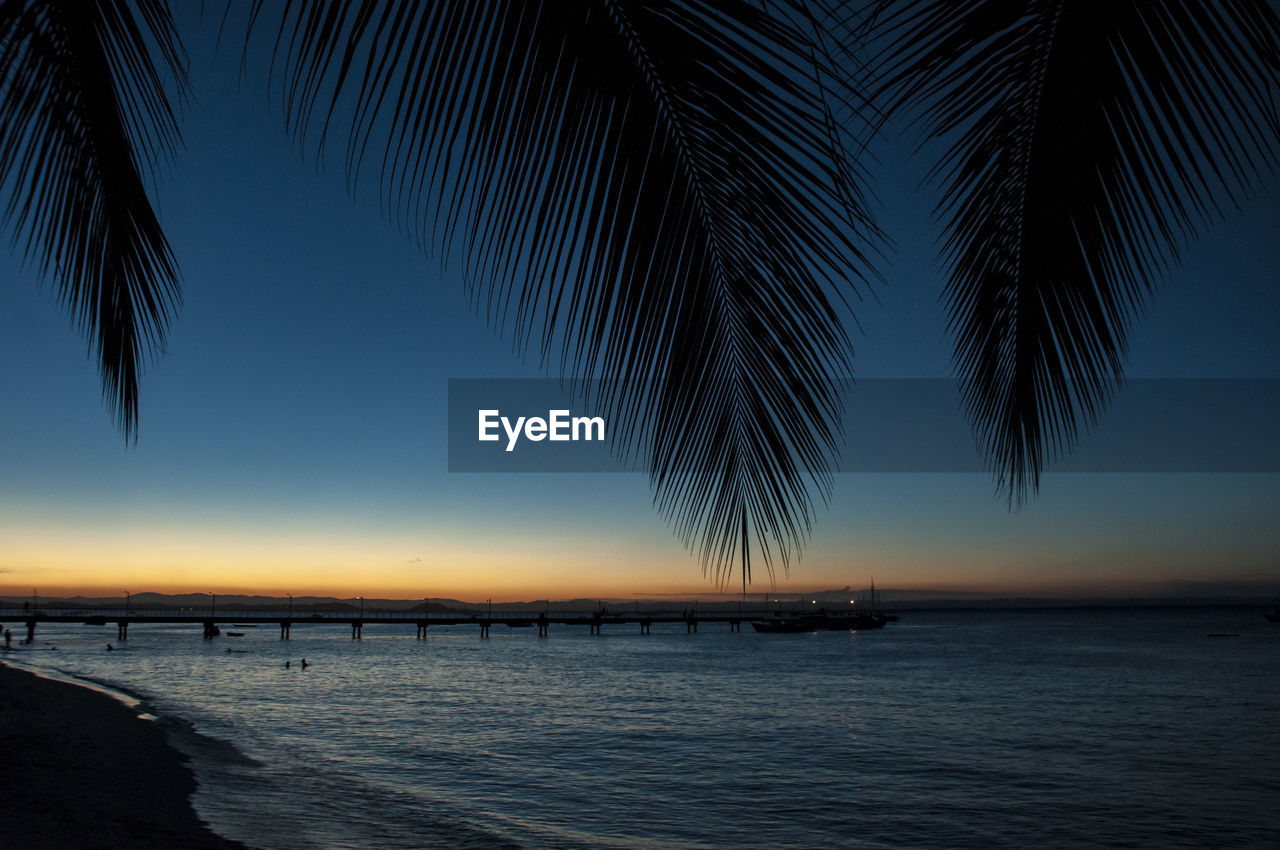 SCENIC VIEW OF SEA AT NIGHT