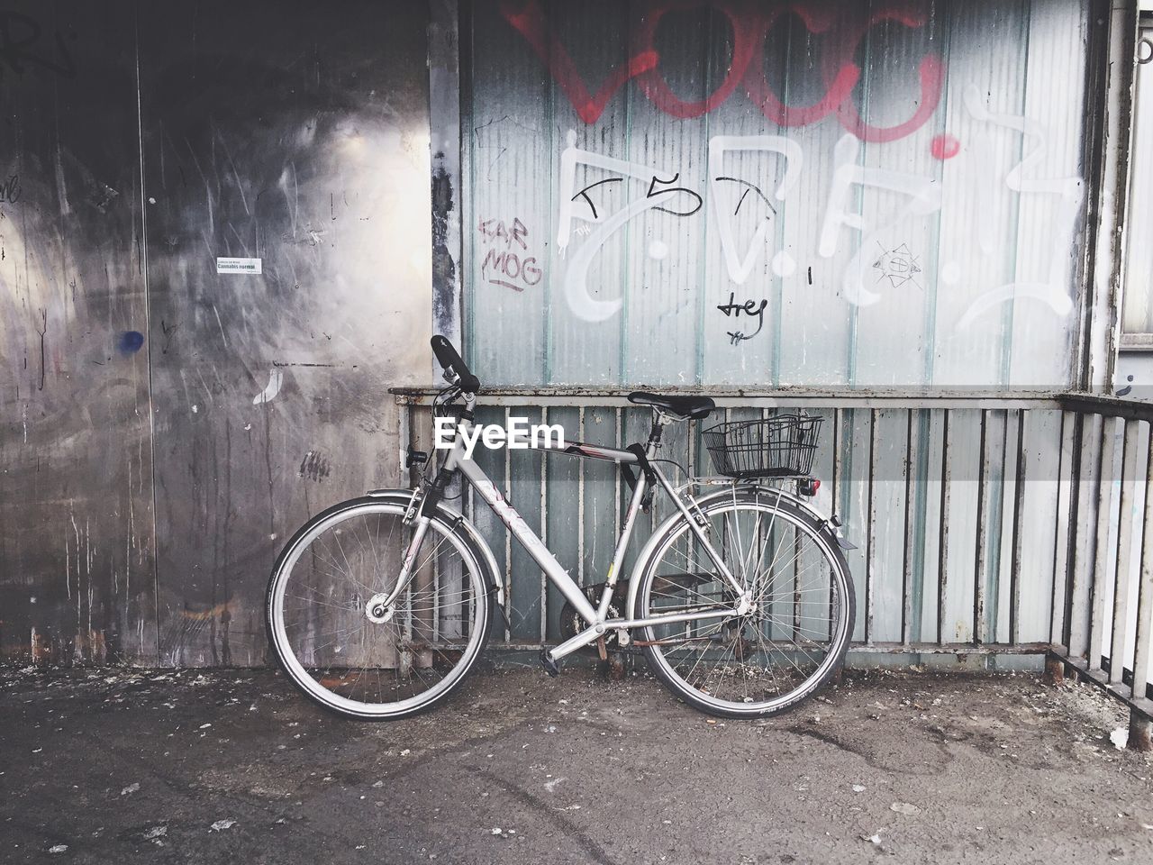 Bicycle on sidewalk