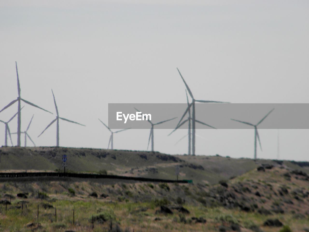 WIND TURBINES ON LANDSCAPE