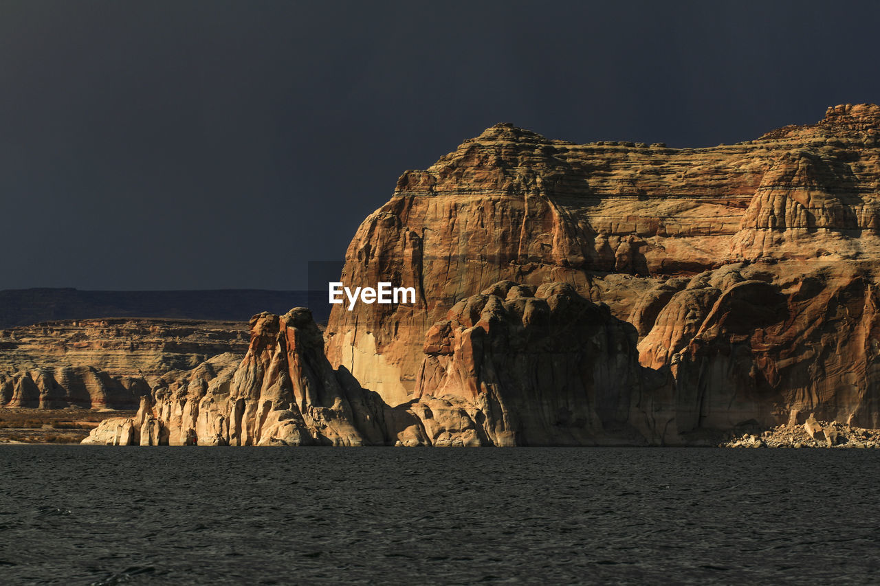 PANORAMIC VIEW OF SEA AND ROCKS